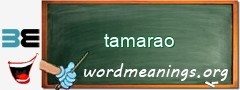 WordMeaning blackboard for tamarao